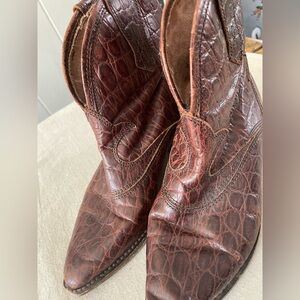 Vintage Larry Stuart Italian Leather Western Boots Made in Italy 7b *No Insoles